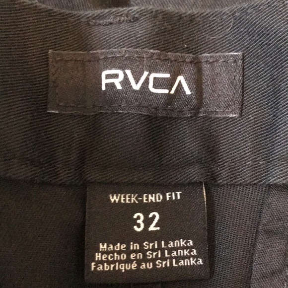 RVCA stretch shorts chino  20 in length new with tags - Picture 6 of 6